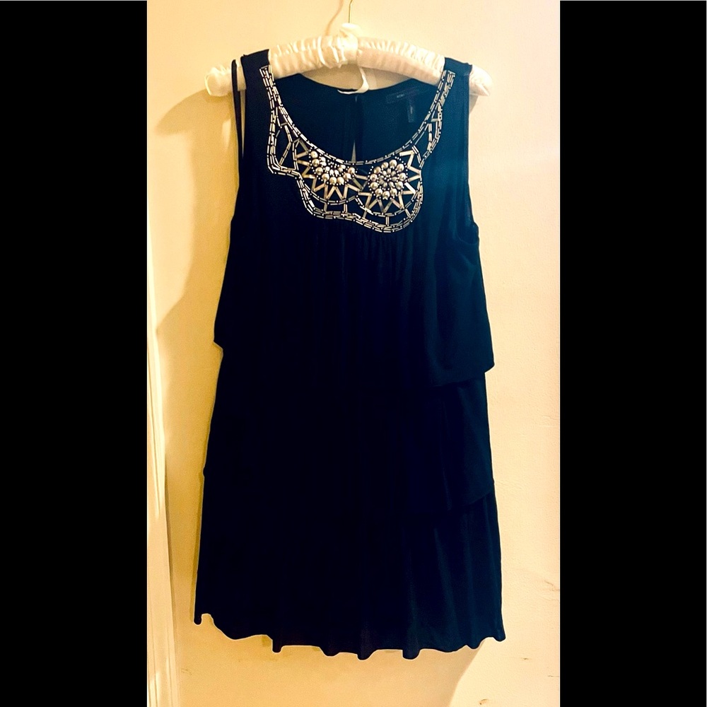 BCBG Maxazria tiered little black dress